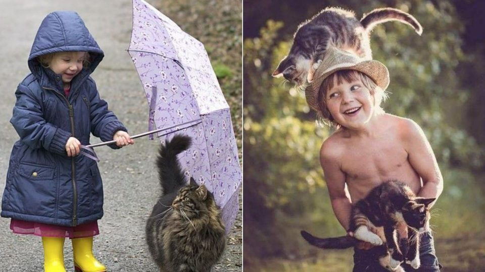 Some Adorable Photos Proving That Kids Need A Cat In Their Life