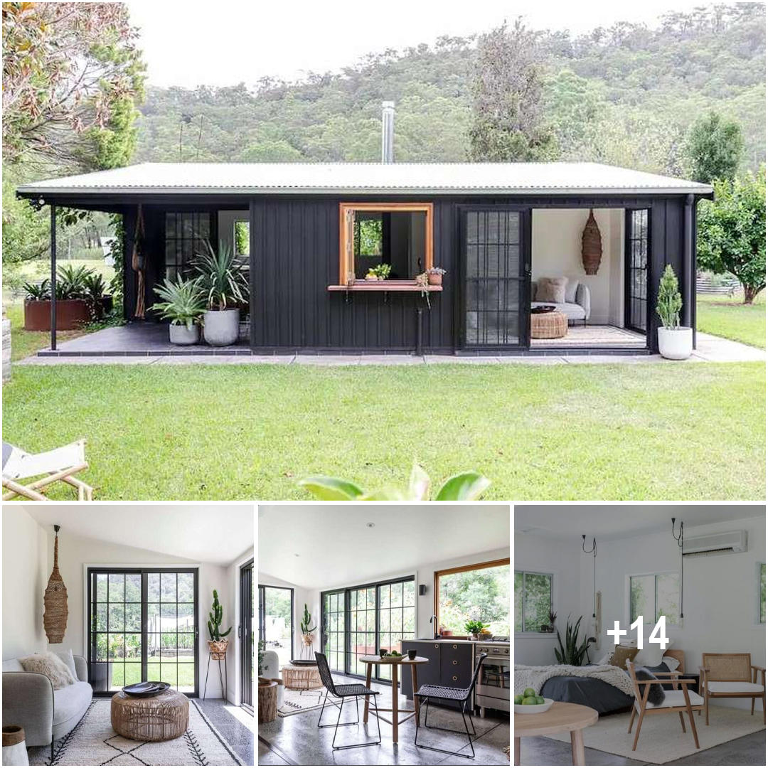 Charming Black-Colored Grower’s Cottage: A Unique Retreat