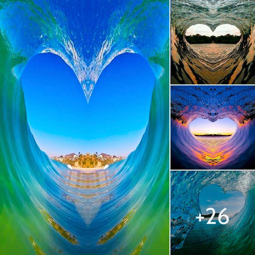 Discover the beauty of һeагt-shaped ripples in nature!