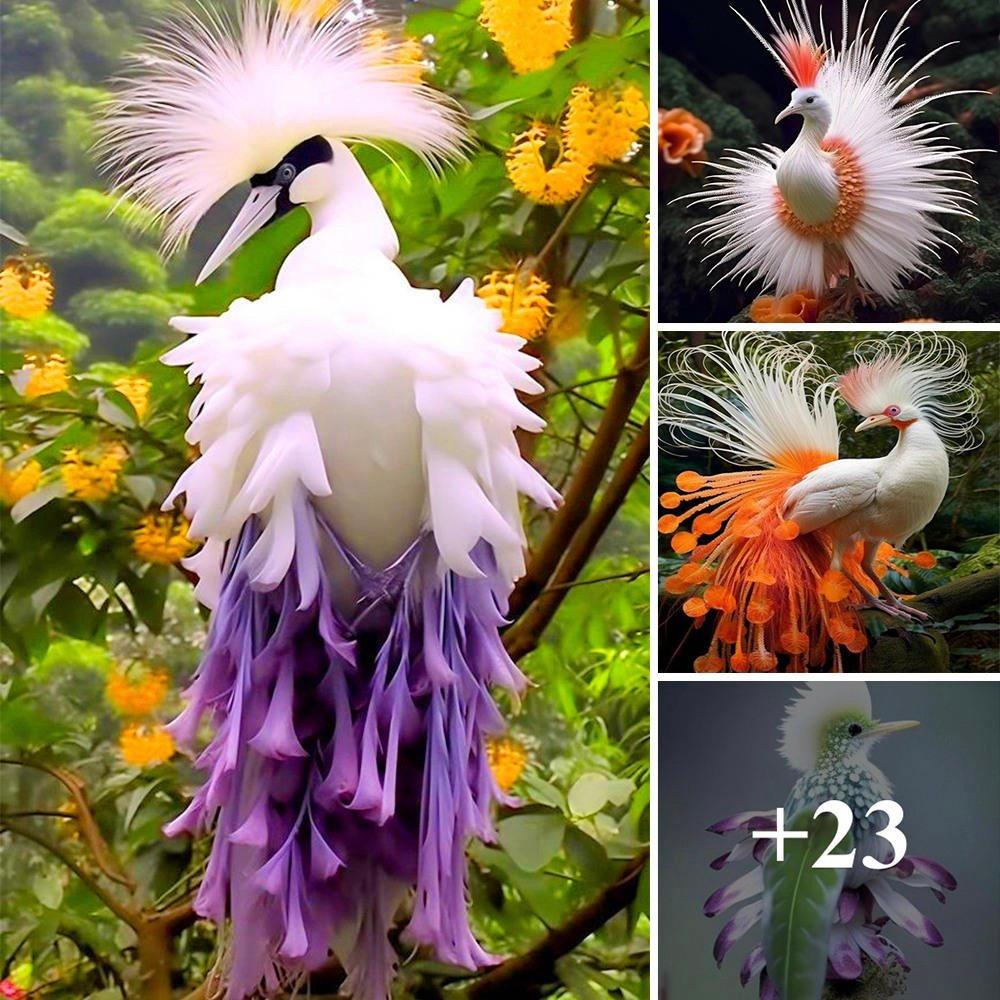 Experience the awe of AI forging exquisite bird-shaped flower bouquets!