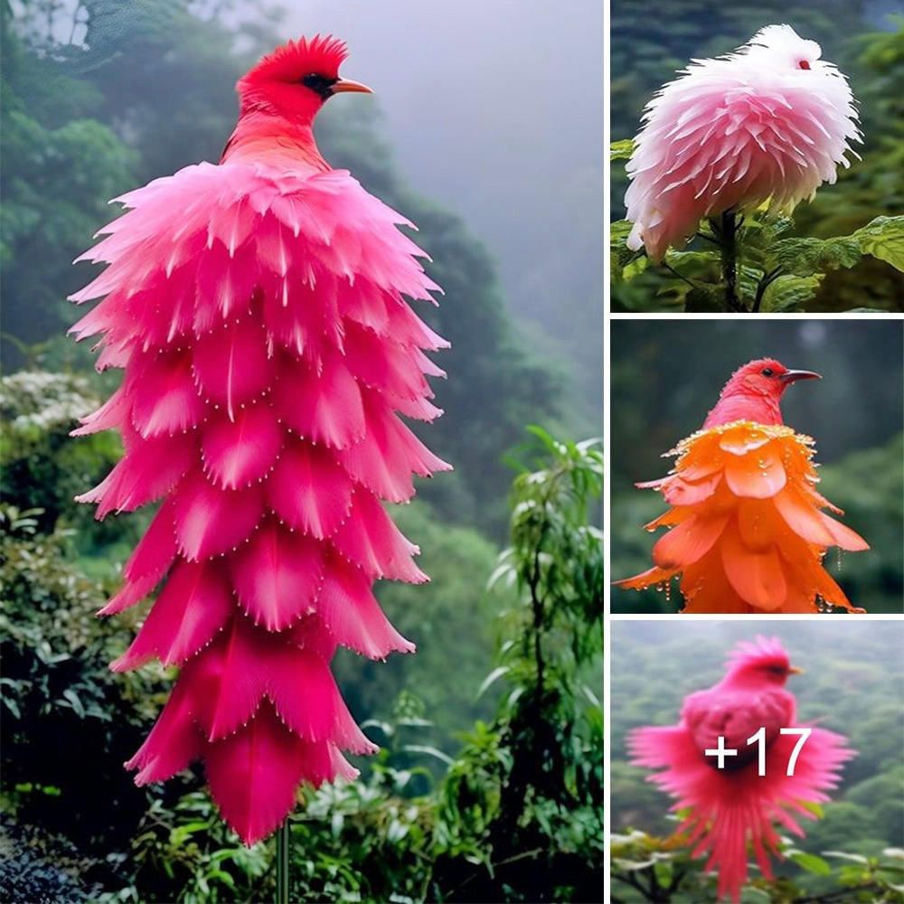 Enchanted Elegance: Marvel at the Vibrant Blossoms Resembling Birds