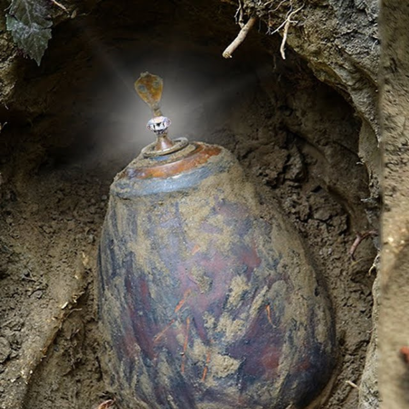 Sparkling gold treasure: “Gold hunters find a mysterious island containing cursed treasure”