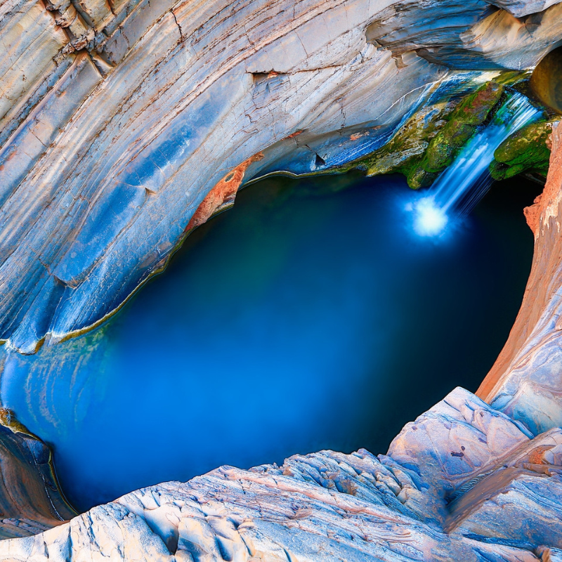 Spa Pool Karijini National Park, Australia, Spa Pool Karijini National Park is one of the most stunning natural attractions in Australia. This idyllic swimming hole is situated in the heart of Karijini National Park